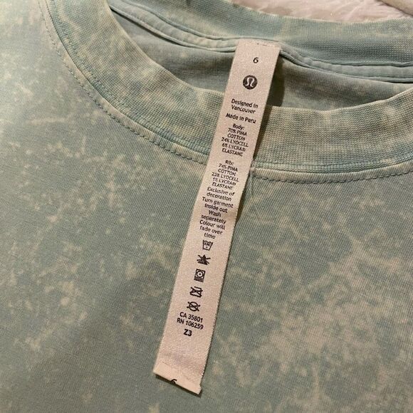 Lululemon All Yours Tank Top in Cloudy Wash Arctic Green Size 6 - Picture 6 of 7